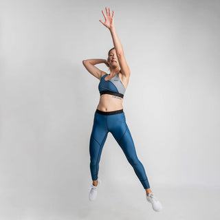 RUNNING LEGGINGS bleu-gris